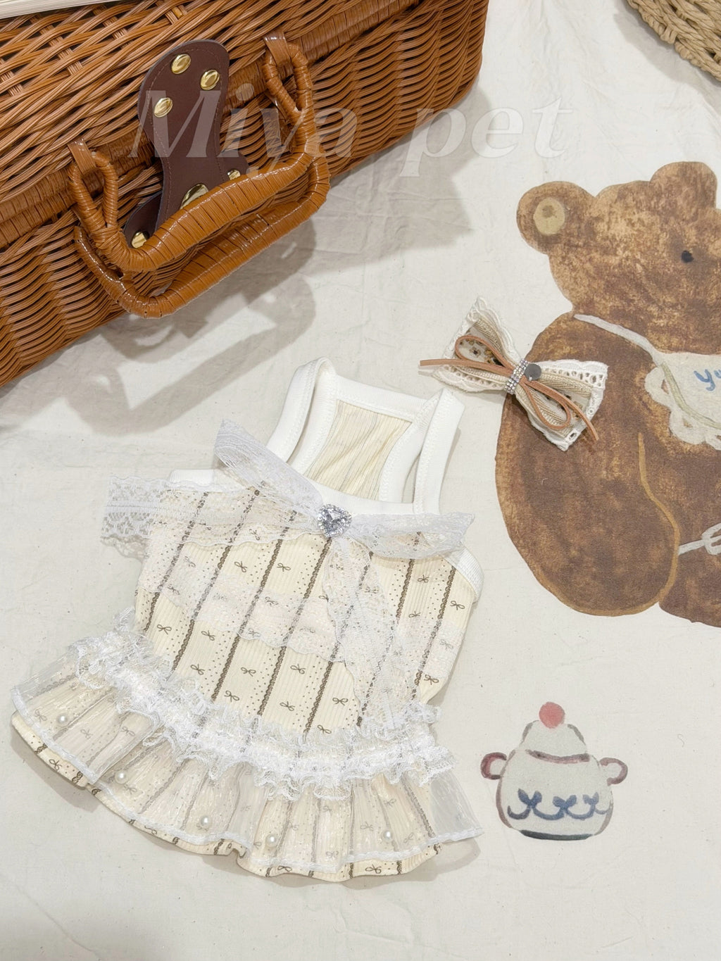 Pearl Lace Cami Pet Dress Pet Dress Miya
