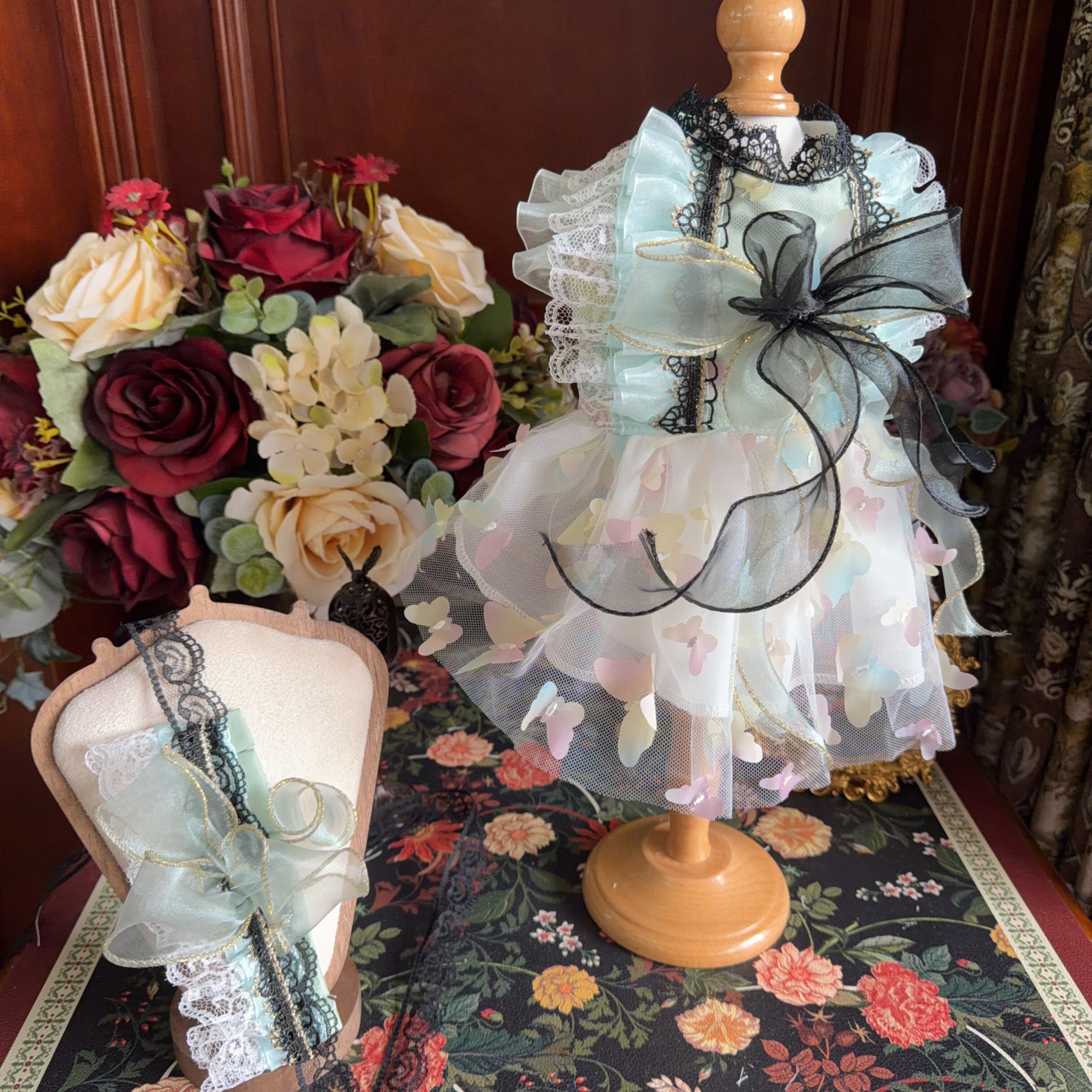Amya - Rainbow Butterfly Lolita Pet Dress Pet Dress Amya