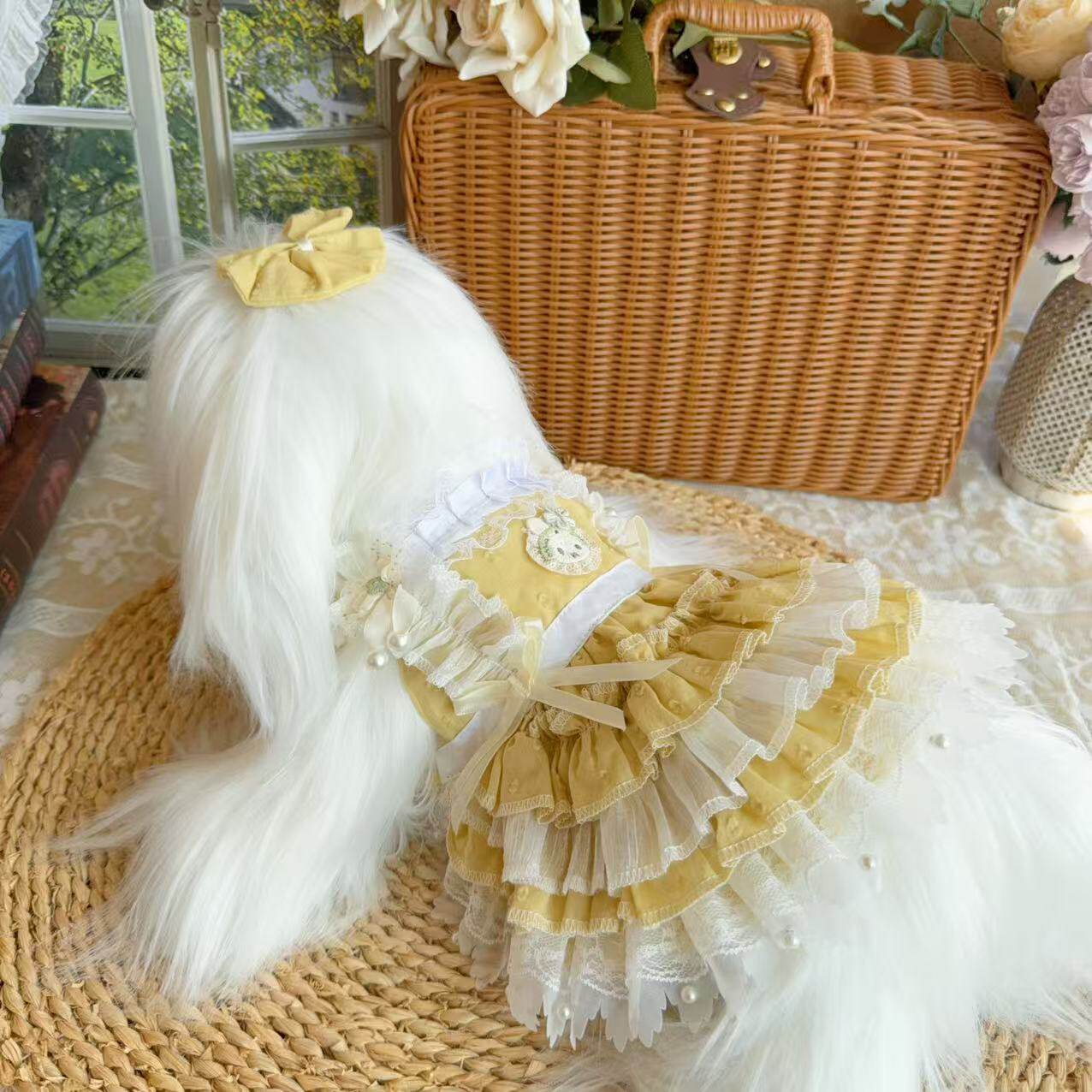 Amya - Yellow Cottagecore Lolita Pet Dress Pet Dress Amya