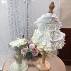 Amya - Cream Polka Dot Peter Pan Lolita Pet Dress Pet Dress Amya