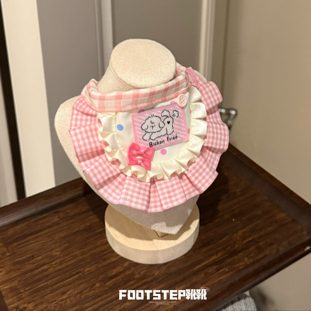 FOOTSTEP - Pretty Puppy Double Ruffle Pet Bib Pet Bibs FOOTSTEP