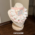 FOOTSTEP - Pink Pig Double Ruffle Pet Bib Pet Bibs FOOTSTEP