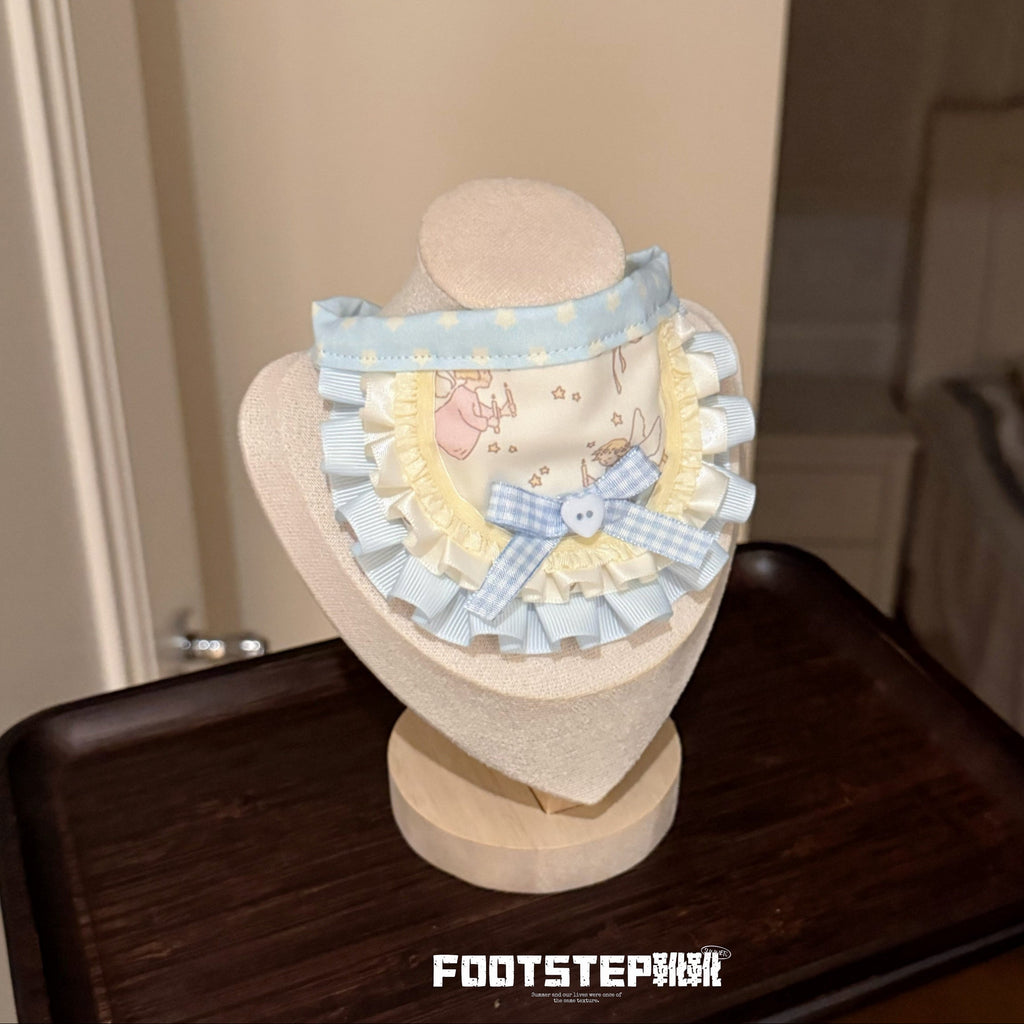 FOOTSTEP - Moon Baby Double Ruffle Pet Bib Pet Bibs FOOTSTEP