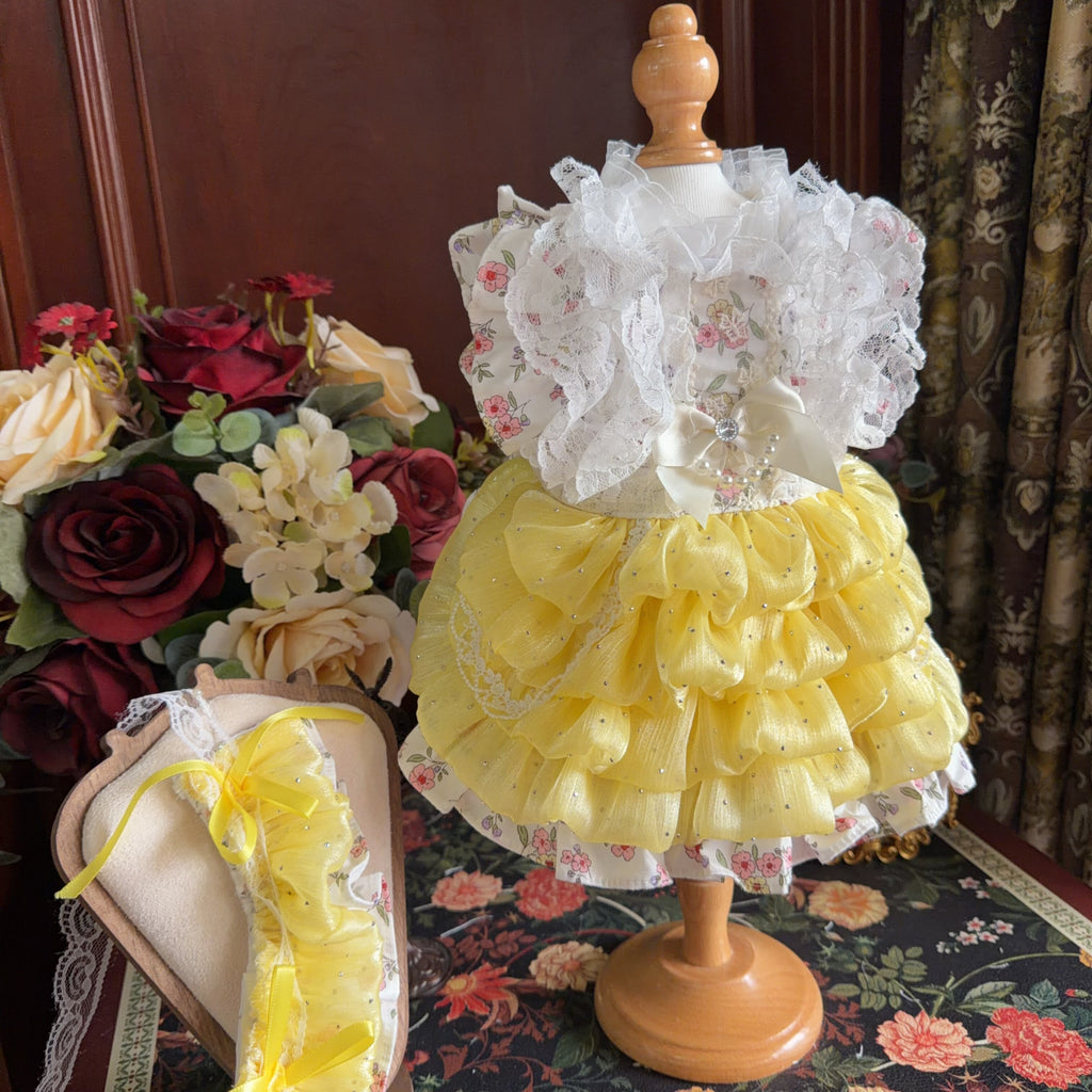Amya - Pearl Bow Lolita Pet Dress Pet Dress Amya