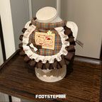 FOOTSTEP - Best Friend Print Double Ruffle Pet Bib Pet Bibs FOOTSTEP