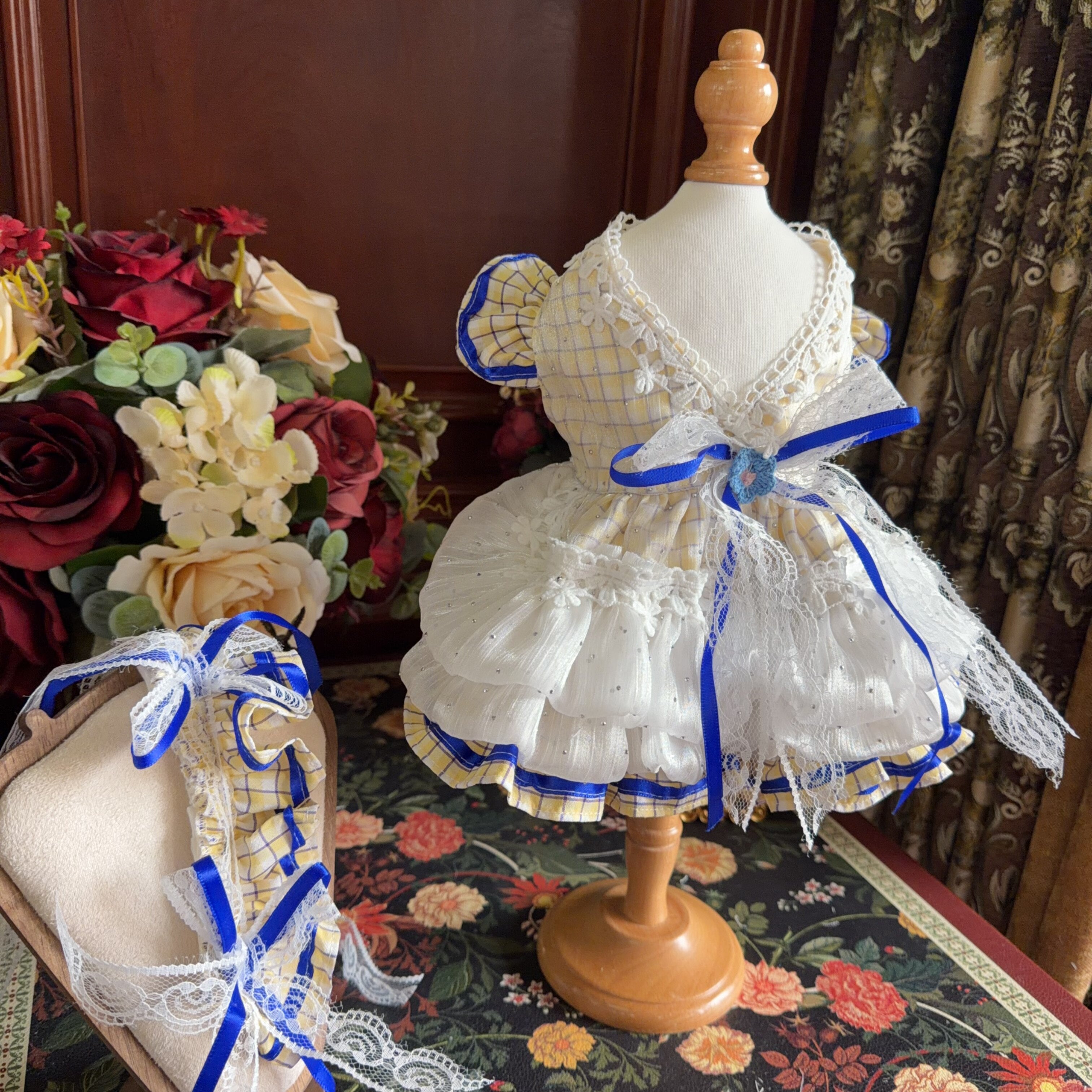 Amya - Blue Ribbon Lolita Pet Dress Pet Dress Amya