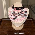 FOOTSTEP - Pink Plaid Pet Bib Pet Bibs FOOTSTEP