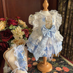 Amya - Blue Bow Lolita Pet Dress Pet Dress Amya