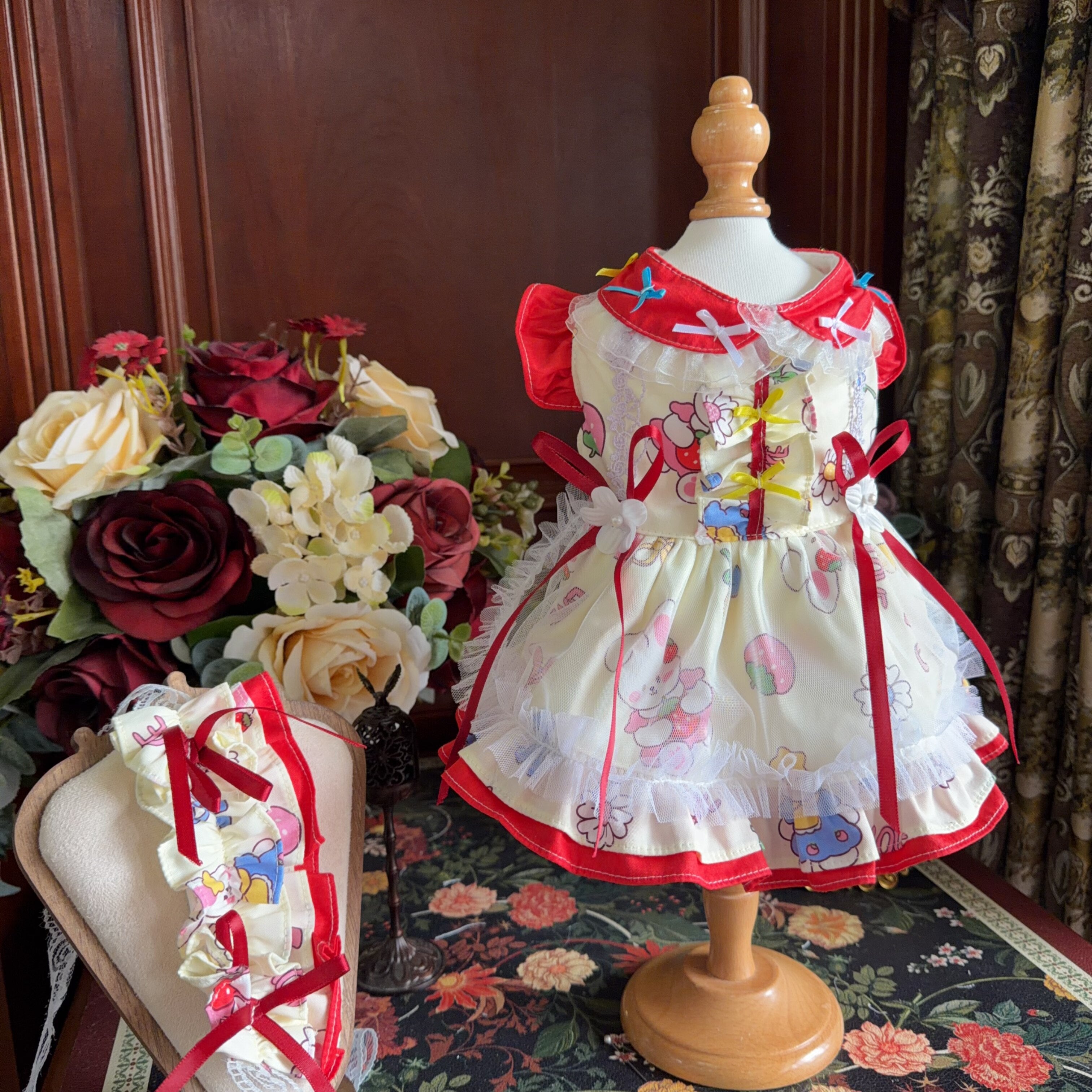 Amya - Bunny Print Lolita Pet Dress Pet Dress Amya