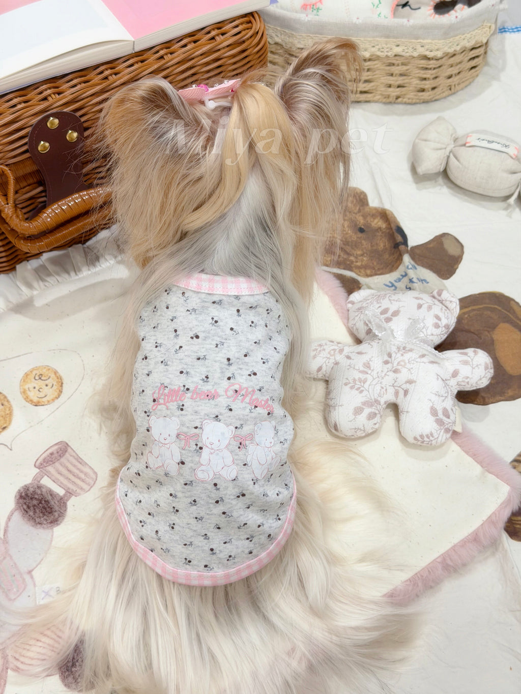 Korean Floral Cotton Pet Outfit Pet Dress Miya