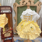 Amya - Gingham Duck & Pineapple Pet Dress Pet Dress Amya