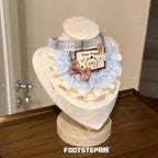 FOOTSTEP - Naughty Bear Double Ruffle Pet Bib Pet Bibs FOOTSTEP