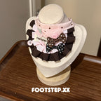 FOOTSTEP - Chocolate Blackberry Double Ruffle Pet Bib Pet Bibs FOOTSTEP