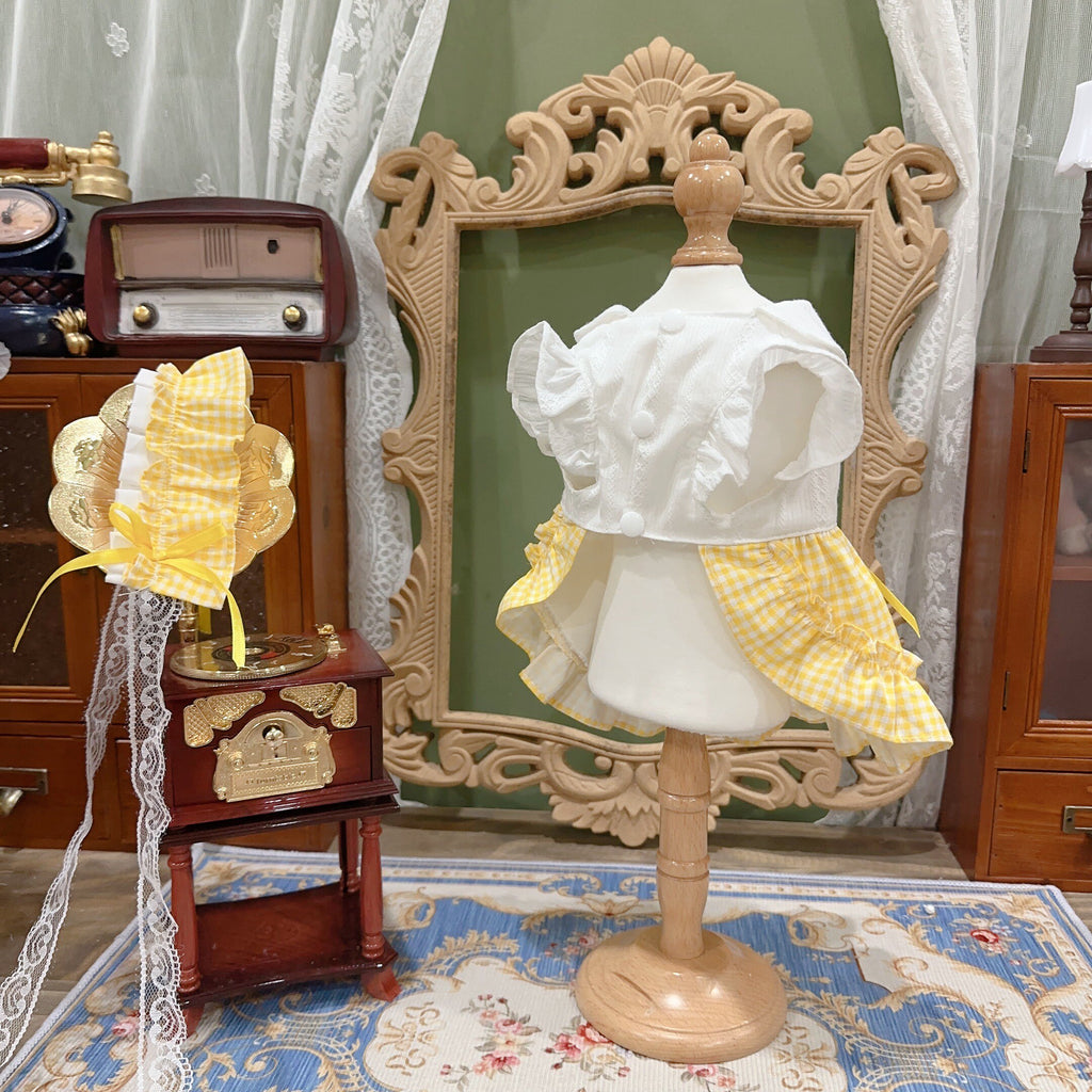 Amya - Gingham Duck & Pineapple Pet Dress Pet Dress Amya