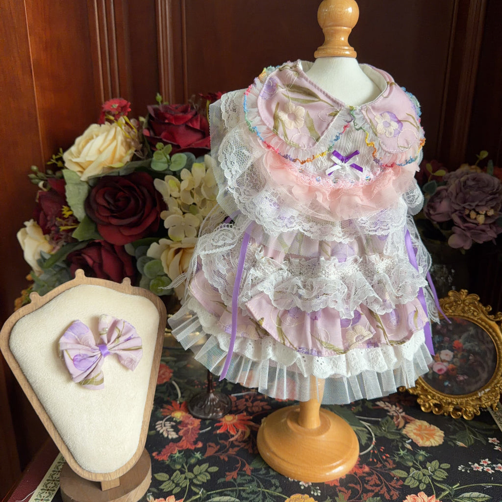 Amya - Purple Ribbon Lolita Pet Dress Pet Dress Amya