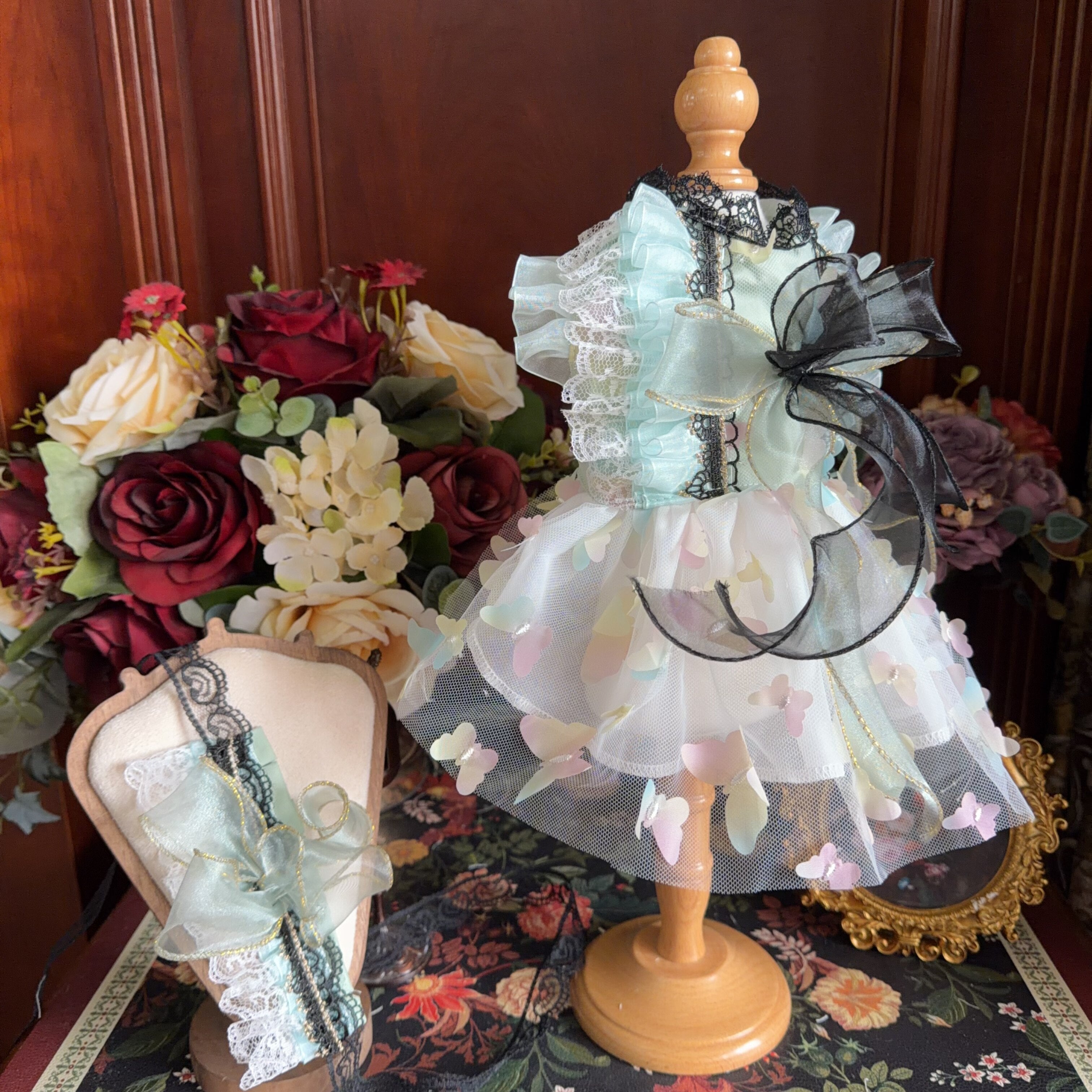 Amya - Rainbow Butterfly Lolita Pet Dress Pet Dress Amya