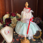 Amya - Mint Bow Lolita Pet Dress Pet Dress Amya