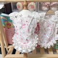 Puppy Print Lace Ribbon Camisole Pet Dress for Small Dogs & Cats Pet Dress Miya
