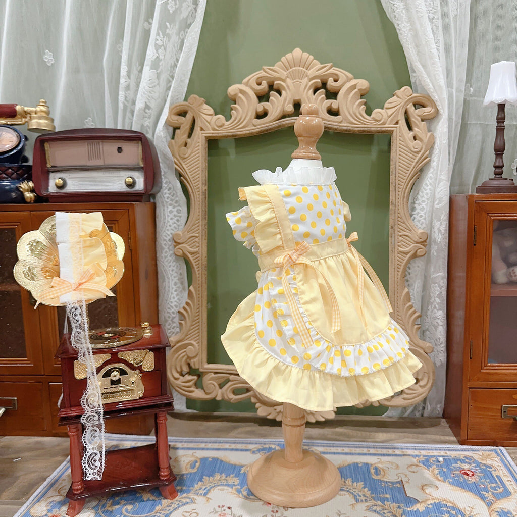 Amya - Yellow Apron Lolita Pet Dress Pet Dress Amya