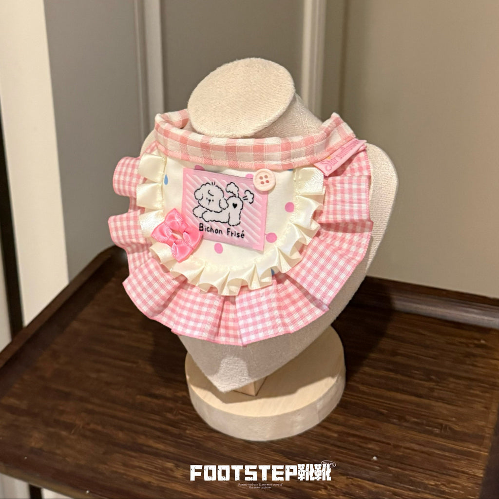 FOOTSTEP - Pretty Puppy Double Ruffle Pet Bib Pet Bibs FOOTSTEP