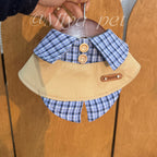 Plaid Preppy Pet Bib for Small Dogs & Cats Pet Bibs Miya