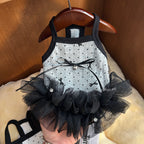 Black Tulle Tutu Pet Dress with Rhinestone Bow for Small Dogs & Cats Pet Dress Miya