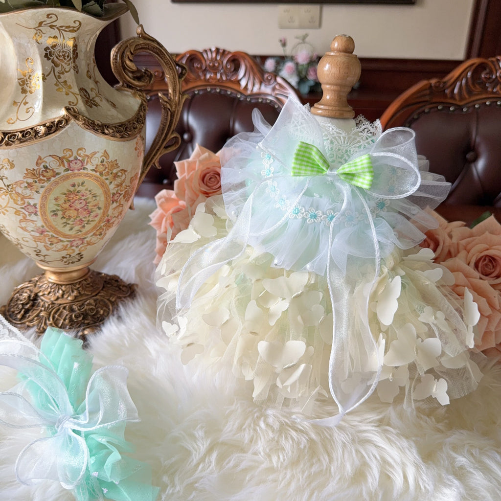 Amya - Mint Yellow Lolita Pet Dress Pet Dress Amya