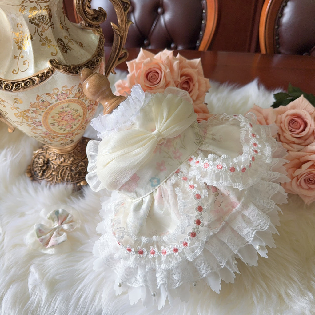 Amya - Pink Floral Lolita Pet Dress Pet Dress Amya
