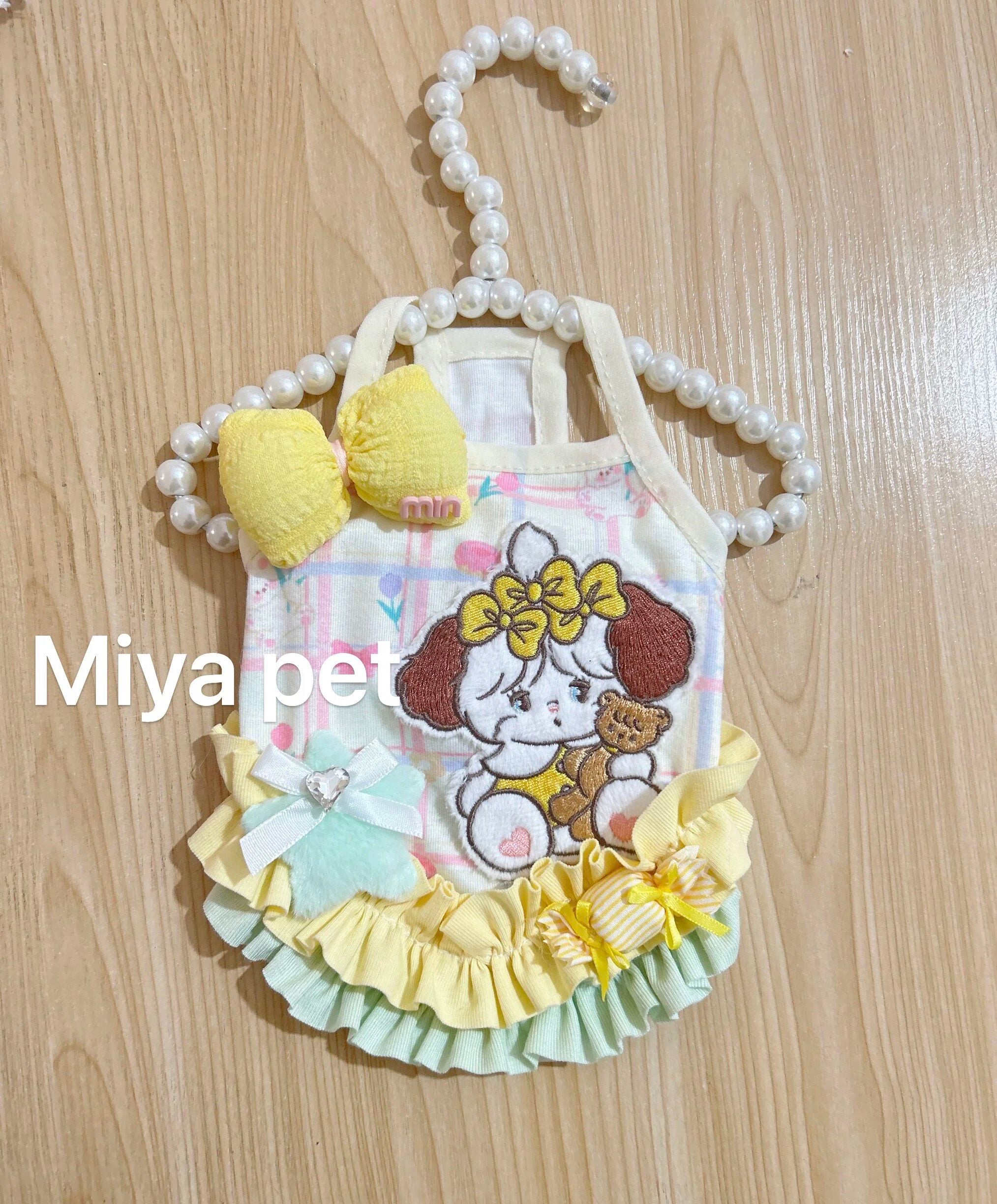 Pastel Cartoon Ruffle Camisole Pet Dress Pet Dress Miya