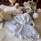 Amya - Pink & Gray Gingham Lolita Pet Dress Pet Dress Amya