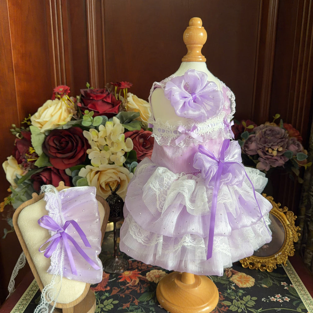 Amya - Lavender Sparkle Lolita Pet Dress Pet Dress Amya