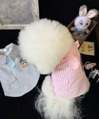 Striped Bunny Patch Pet Shirt Pet Top Miya