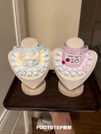 FOOTSTEP - Moon Baby Double Ruffle Pet Bib Pet Bibs FOOTSTEP