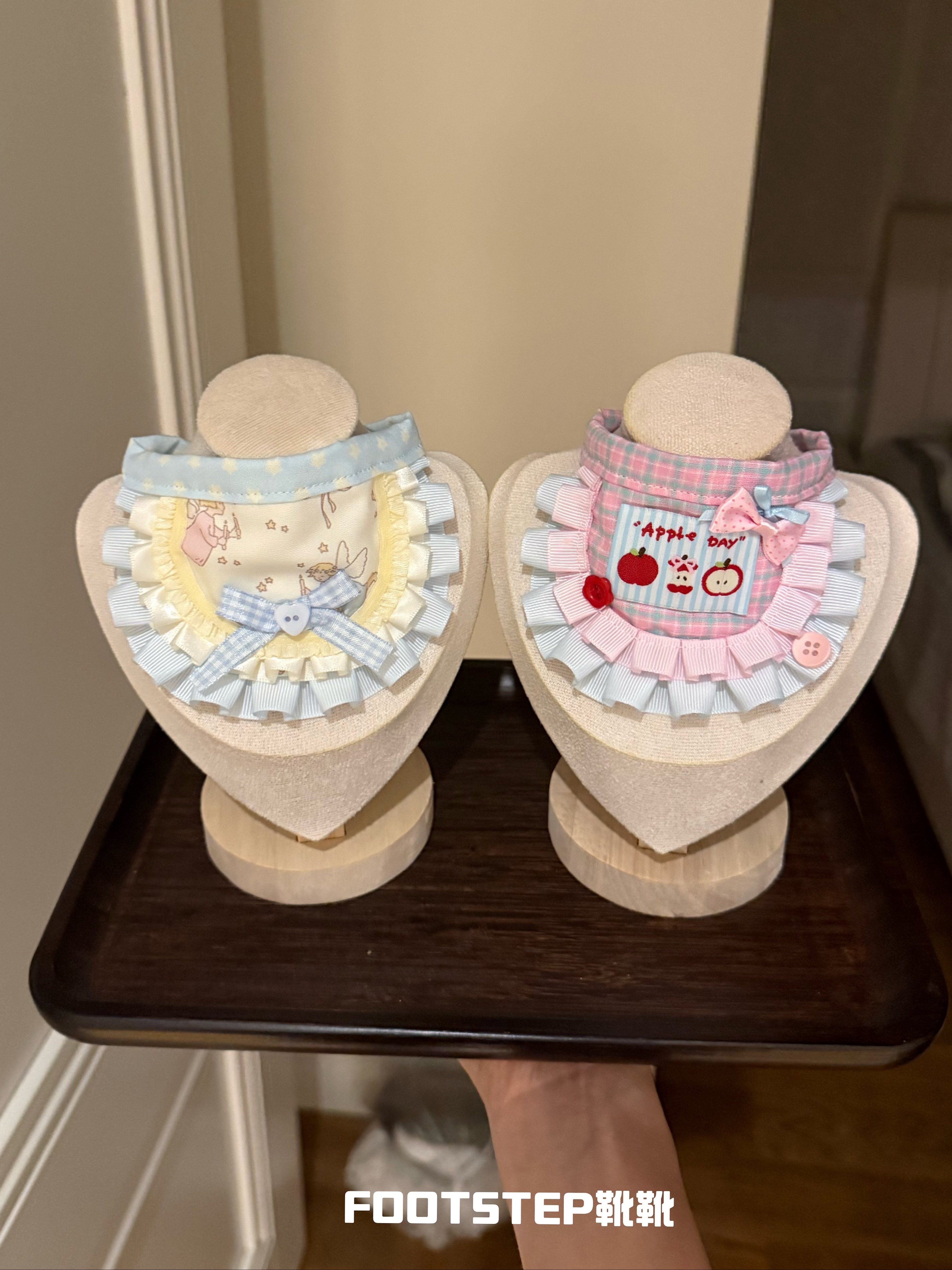 FOOTSTEP - Moon Baby Double Ruffle Pet Bib Pet Bibs FOOTSTEP