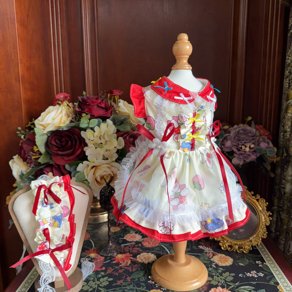 Amya - Bunny Print Lolita Pet Dress Pet Dress Amya