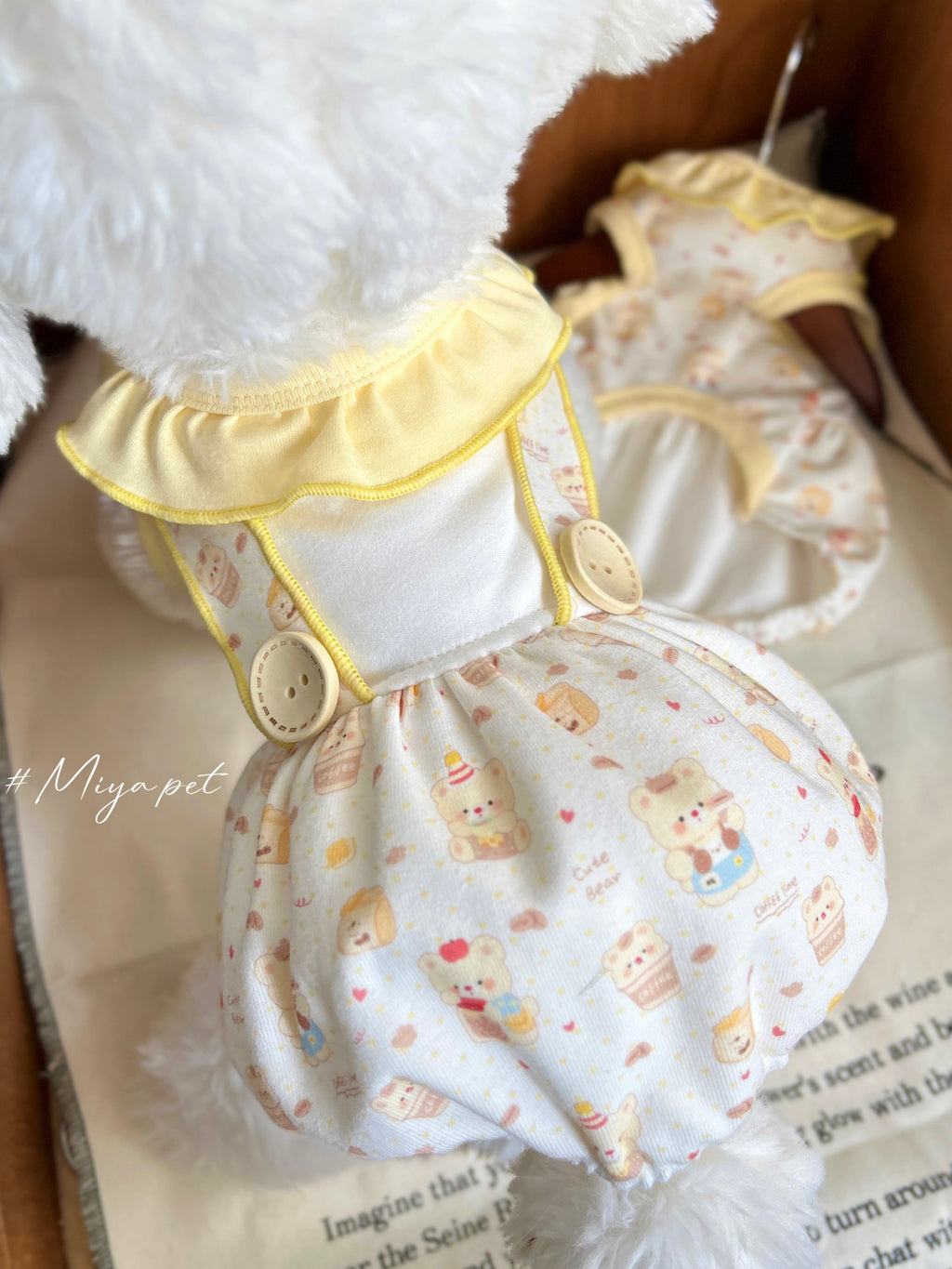 Bear Print Bubble Skirt Pet Dress for Small Dogs & Cats Pet Dress Miya