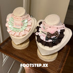 FOOTSTEP - Chocolate Blackberry Double Ruffle Pet Bib Pet Bibs FOOTSTEP