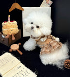 Earth Tone Peter Pan Collar Pet Dress Pet Dress Miya