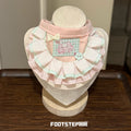 FOOTSTEP - Pink Pig Double Ruffle Pet Bib Pet Bibs FOOTSTEP