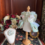 Amya - Mint Tweed Lolita Pet Dress Pet Dress Amya