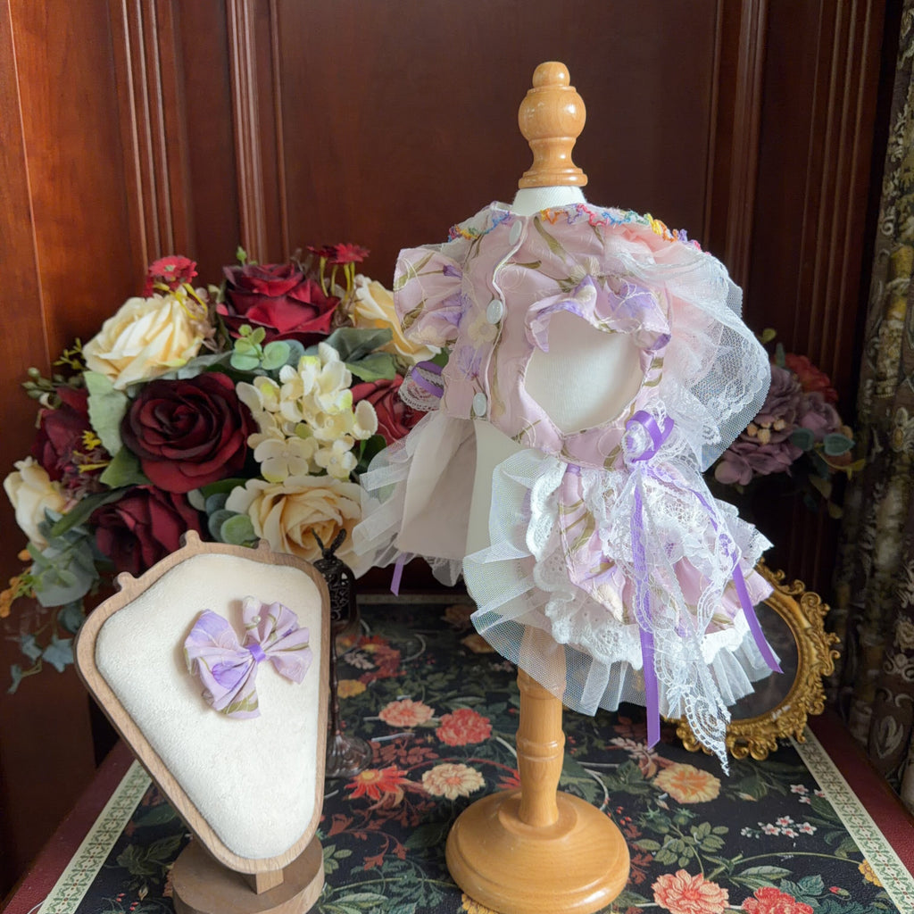 Amya - Purple Ribbon Lolita Pet Dress Pet Dress Amya
