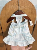 Ice Blue Satin Halter Pet Dress Pet Dress Miya