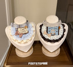 FOOTSTEP - Naughty Bear Double Ruffle Pet Bib Pet Bibs FOOTSTEP