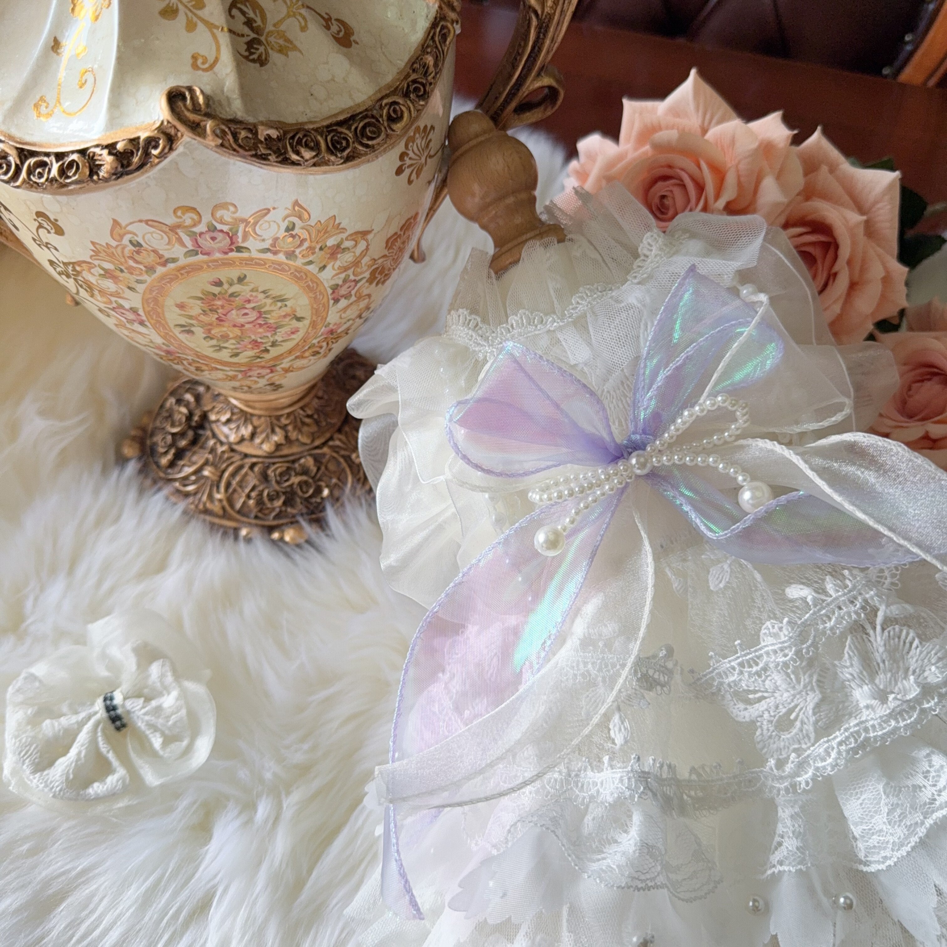 Amya - Iridescent Bow Lolita Pet Dress Pet Dress Amya