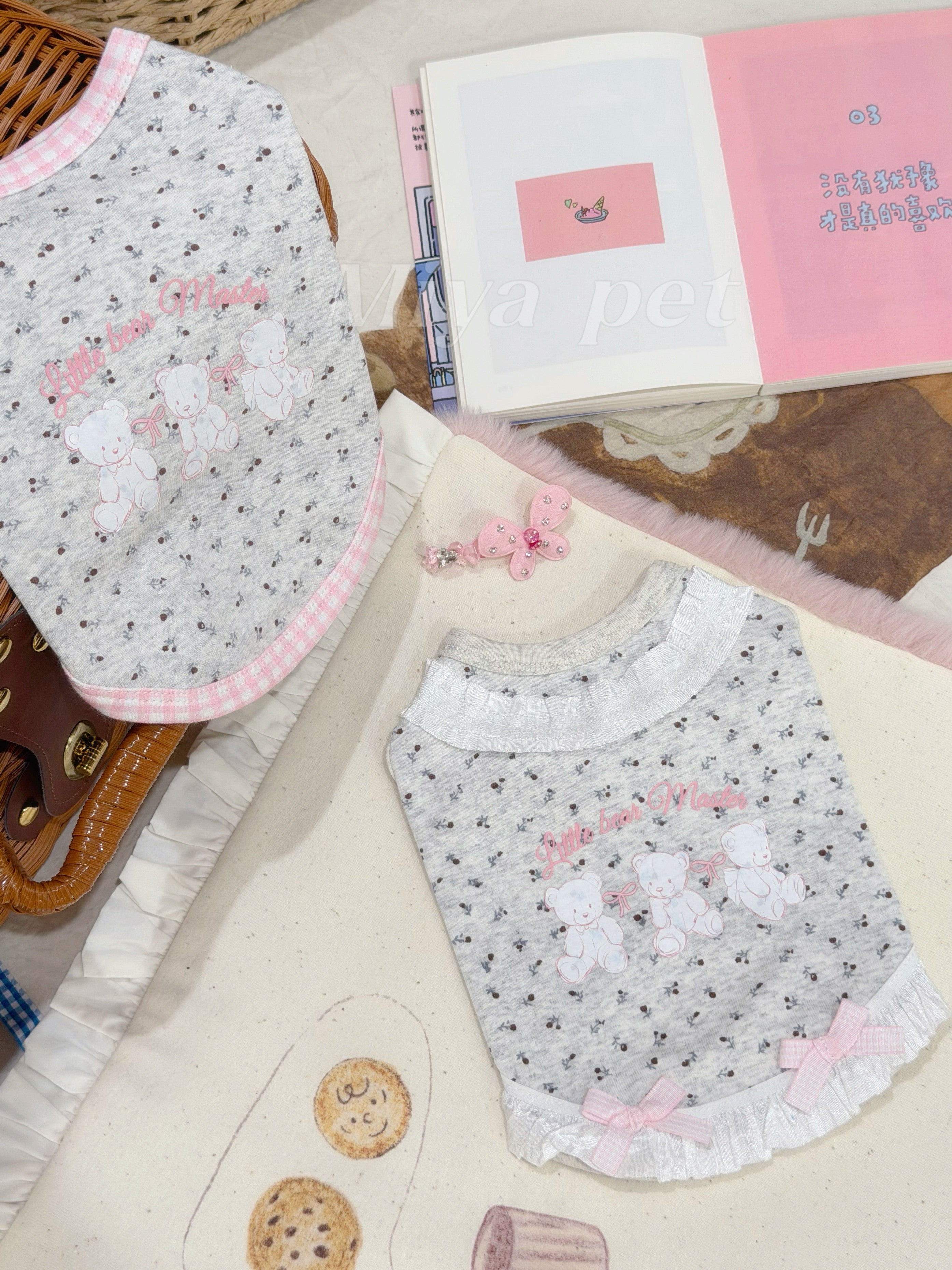 Korean Floral Cotton Pet Outfit Pet Dress Miya