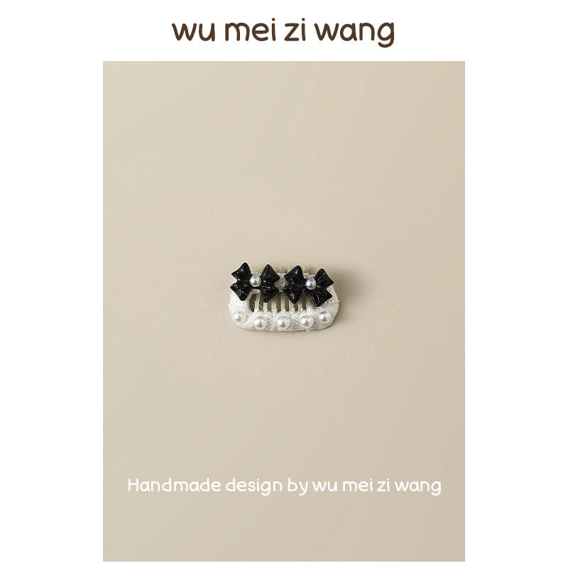 Pearl Bow Grooming Comb Clips for Small Dogs & Cats | Elegant Pet Hair Accessories Pet Hair Clip wumeiziwang 1 Approximately 2.3 cm / 0.91 in