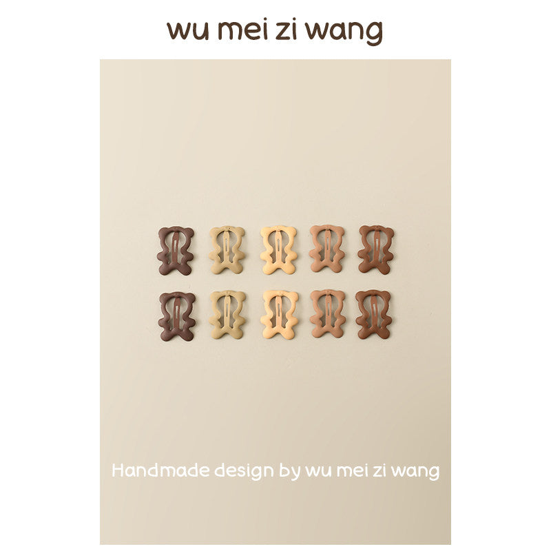 Korean Style Mini Hair Clips for Small Dogs & Cats | Cute Neutral Pet Hair Accessories Pet Hair Clip wumeiziwang Bear