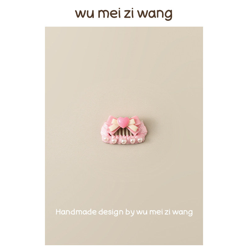 Pearl Bow Grooming Comb Clips for Small Dogs & Cats | Elegant Pet Hair Accessories Pet Hair Clip wumeiziwang 5 Approximately 2.3 cm / 0.91 in