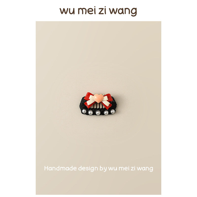 Pearl Bow Grooming Comb Clips for Small Dogs & Cats | Elegant Pet Hair Accessories Pet Hair Clip wumeiziwang 9 Approximately 2.3 cm / 0.91 in