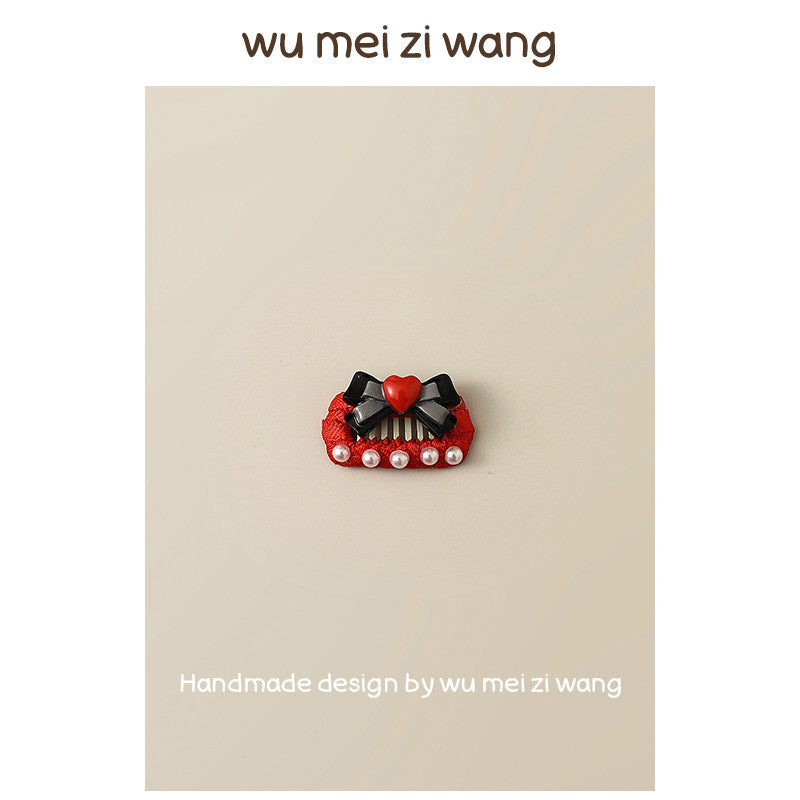 Pearl Bow Grooming Comb Clips for Small Dogs & Cats | Elegant Pet Hair Accessories Pet Hair Clip wumeiziwang 10 Approximately 2.3 cm / 0.91 in